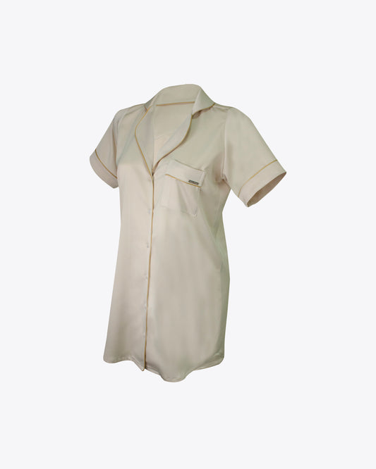 Pijama vestido camisero Champagne