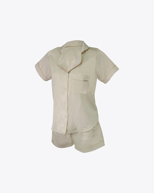 Pijama classic y short champagne