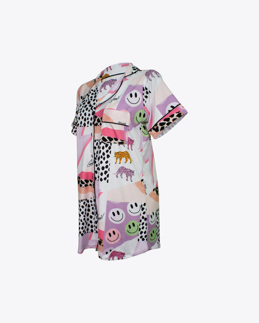 Pijama vestido camisero Funny collage
