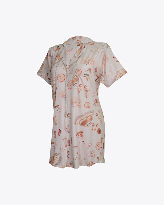 Pijama vestido camisero dónde estés Rose gold