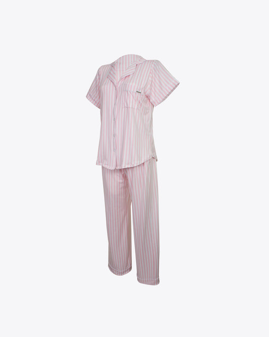 Pijama classic rayas Rosa