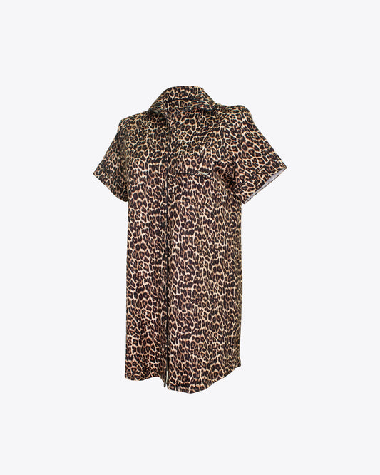 Pijama vestido camisero Leopard