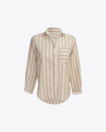 Camisa classic Oversize rayas Nude