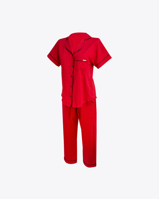 Pijama classic red algodón