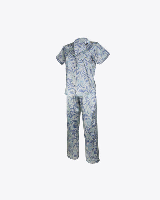 Pijama Classic Palm green Seda