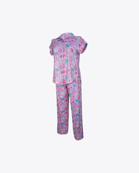 Pijama camiseria m/c summer lila algodón