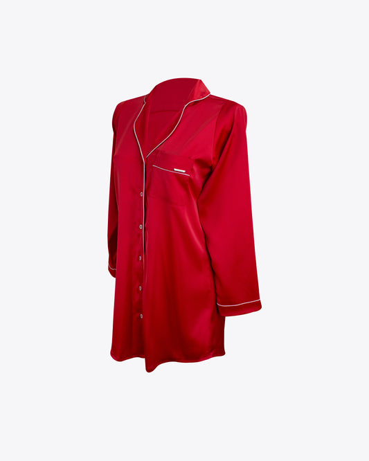 Pijama vestido camisero M/L red