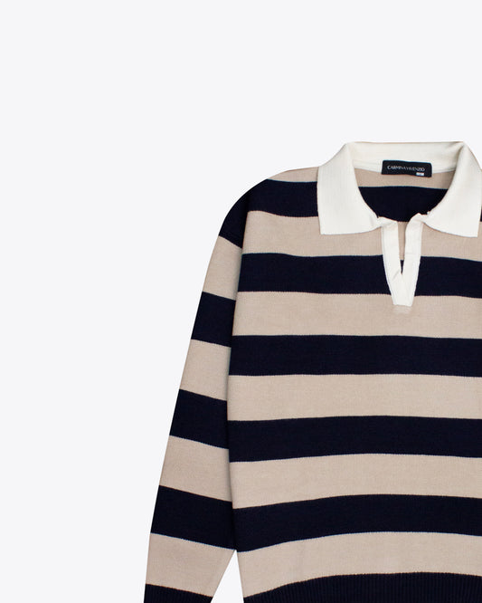 Sweater Allison Nude/Blue