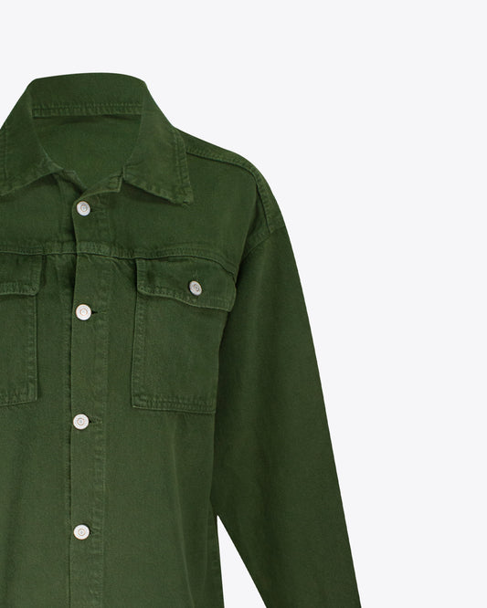 Camisa Denim Verde Army