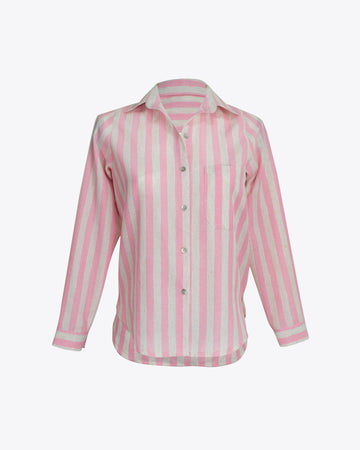 Camisa classic Slim rayas rosa