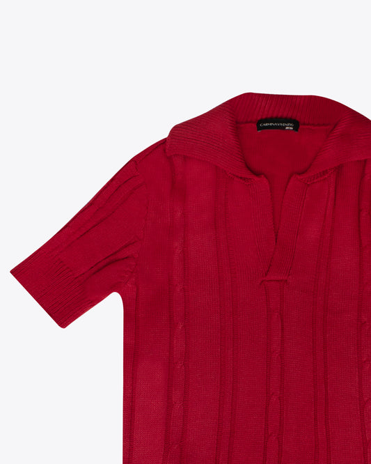 Sweater polo M/C red