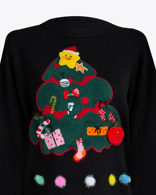Sweater Funky Xmas Black