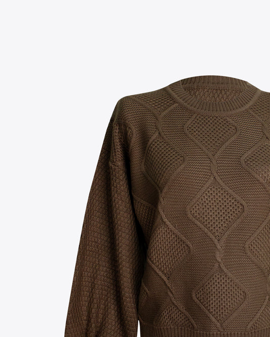 Sweater tejido soft brown
